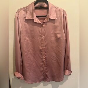 SHEIN Blush Pinkish/mauve satin blouse